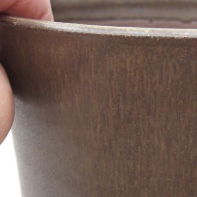 Ceramiczna miska bonsai 13 x 13 x 16,5 cm, kolor brązowy - 2