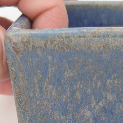 Ceramiczna miska bonsai 8 x 8 x 4,5 cm, kolor brązowo-niebieski - 2. jakość - 2
