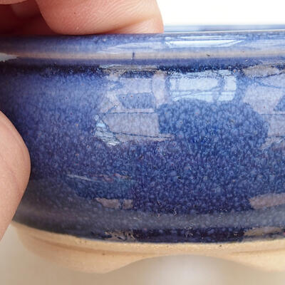 Ceramiczna miska bonsai 8,5 x 8,5 x 4 cm, kolor niebieski - 2