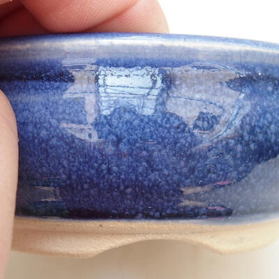 Ceramiczna miska bonsai 8 x 8 x 4 cm, kolor niebieski - 2
