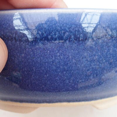 Ceramiczna miska bonsai 13 x 13 x 5,5 cm, kolor niebieski - 2