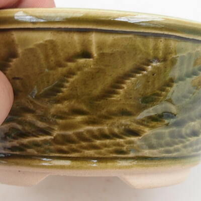 Ceramiczna miska bonsai 15 x 15 x 6 cm, kolor zielony - 2