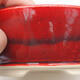Ceramiczna miska bonsai 13 x 13 x 5 cm, kolor czerwony - 2/3