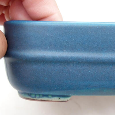 Ceramiczna miska bonsai 13,5 x 11,5 x 5 cm, kolor niebieski - 2