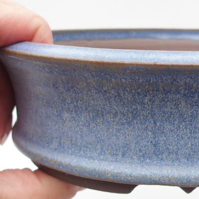 Ceramiczna miska bonsai 16 x 16 x 5 cm, kolor niebieski - 2
