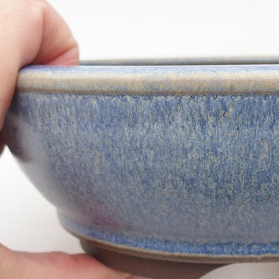 Ceramiczna miska bonsai 16 x 16 x 5,5 cm, kolor niebieski - 2
