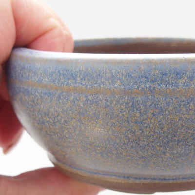Ceramiczna miska bonsai 10 x 10 x 4,5 cm, kolor niebieski - 2