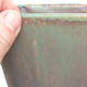 Ceramiczna miska bonsai 11 x 11 x 11,5 cm, kolor brązowo-zielony - 2/3