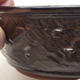 Ceramiczna miska bonsai 16 x 16 x 5,5 cm, kolor brązowy - 2/4