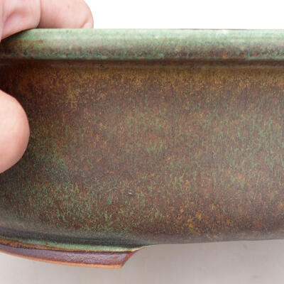 Ceramiczna miska bonsai 25 x 20 x 8,5 cm, kolor brązowy - 2
