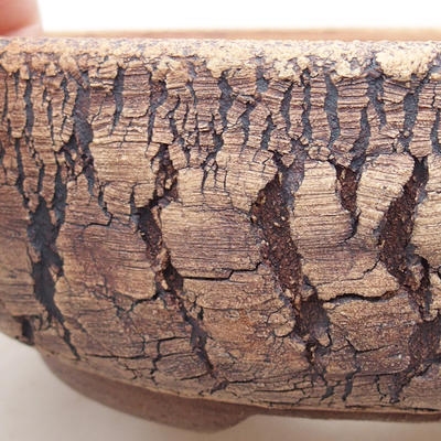 Ceramiczna miska bonsai 19 x 19 x 6,5 cm, kolor szary - 2