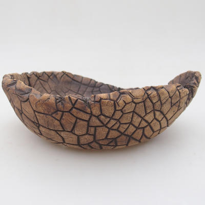 Ceramiczna skorupa 16,5 x 13 x 5,5 cm, kolor szaro-brązowy - 2