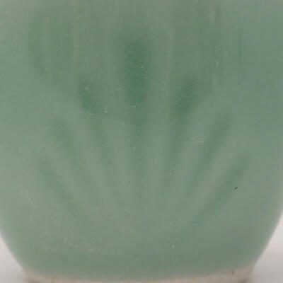 Ceramiczna miska bonsai 3,5 x 3,5 x 2,5 cm, kolor zielony - 2