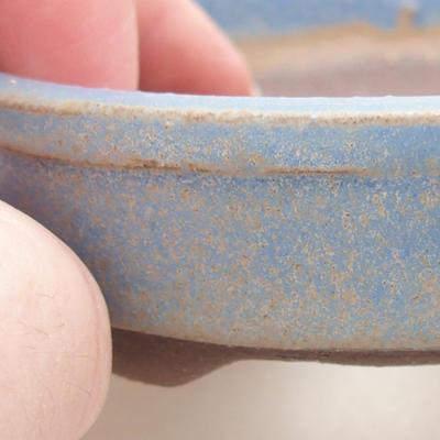 Ceramiczna miska bonsai 9 x 9 x 2,5 cm, kolor niebieski - 2