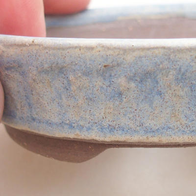 Ceramiczna miska bonsai 9 x 9 x 3 cm, kolor niebieski - 2