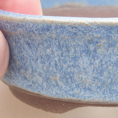 Ceramiczna miska bonsai 8 x 8 x 3 cm, kolor niebieski - 2