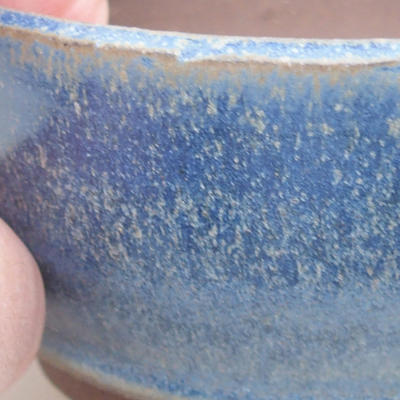 Ceramiczna miska bonsai 9 x 9 x 4 cm, kolor niebieski - 2