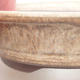 Ceramiczna miska bonsai 11 x 11 x 3 cm, kolor beżowy - 2/4