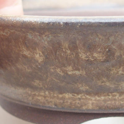 Ceramiczna miska bonsai 10 x 10 x 3 cm, kolor brązowy - 2