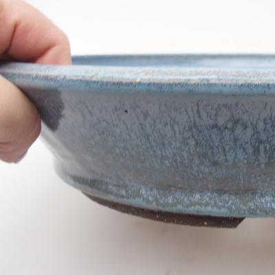 Ceramiczna miska bonsai 26 x 26 x 5,5 cm, kolor niebieski - 2