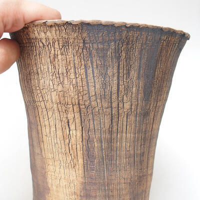 Ceramiczna miska bonsai 17,5 x 17,5 x 18,5 cm, kolor spękany - 2