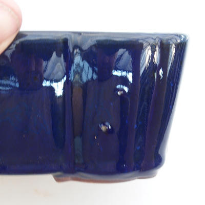 Ceramiczna miska bonsai 21 x 17,5 x 7 cm, kolor niebieski - 2. jakość - 2