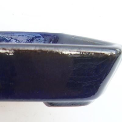 Ceramiczna miska bonsai 13 x 9 x 3 cm, kolor niebieski - 2. jakość - 2