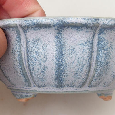 Ceramiczna miska bonsai 11 x 11 x 4,5 cm, kolor niebieski - 2