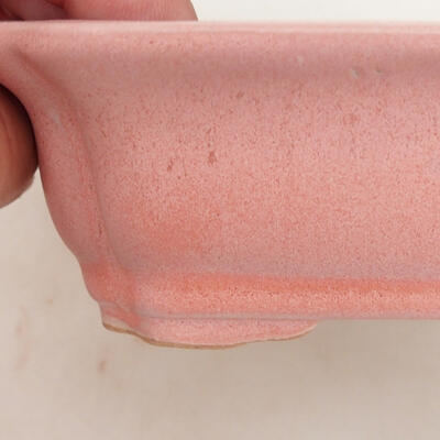 Ceramiczna miska bonsai 13,5 x 10,5 x 4 cm, kolor różowy - 2