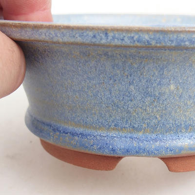 Ceramiczna miska bonsai 11 x 11 x 4 cm, kolor niebieski - 2