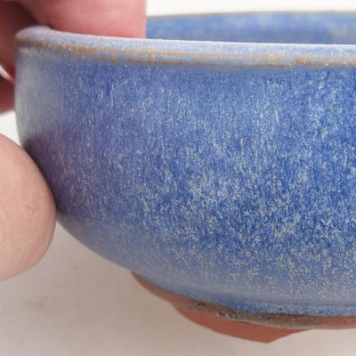 Ceramiczna miska bonsai 10 x 10 x 4,5 cm, kolor niebieski - 2