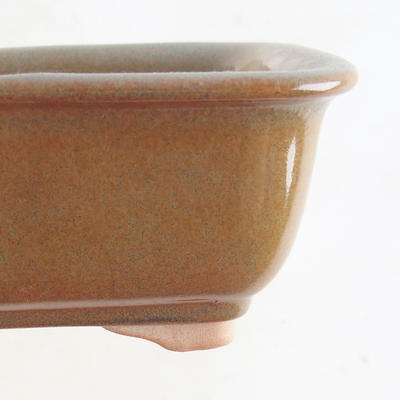 Ceramiczna miska bonsai 13,5 x 10 x 6 cm, kolor szaro-rdzawy - 2