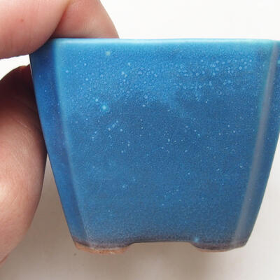 Ceramiczna miska bonsai 6,5 x 6,5 x 5,5 cm, kolor niebieski - 2