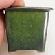 Ceramiczna miska bonsai 5,5 x 5,5 x 5,5 cm, kolor metaliczny zielony - 2/3