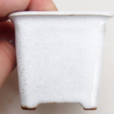 Ceramiczna miska bonsai 5,5 x 5,5 x 5,5 cm, kolor biały - 2