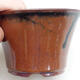 Ceramiczna miska bonsai 10,5 x 10,5 x 6,5 cm, kolor brązowo-czarny - 2/3