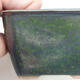 Ceramiczna miska bonsai 8 x 8 x 5 cm, kolor metaliczny zielony - 2/3