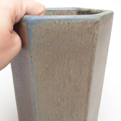 Ceramiczna miska bonsai 12,5 x 11,5 x 16,5 cm, kolor brązowo-niebieski - 2