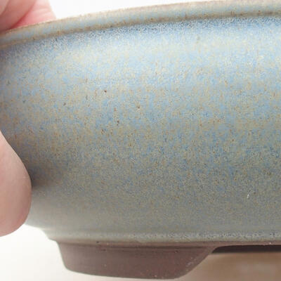Ceramiczna miska bonsai 18 x 18 x 6 cm, kolor niebieski - 2