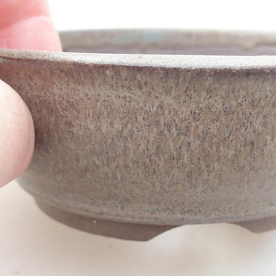 Ceramiczna miska bonsai 9 x 9 x 3 cm, kolor szary - 2