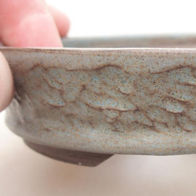Ceramiczna miska bonsai 10 x 10 x 3 cm, kolor szary - 2