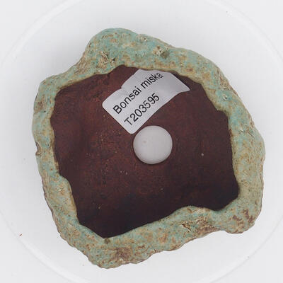 Ceramiczna powłoka 10 x 9 x 5 cm, kolor brązowo-zielony - 2