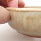 Ceramiczna miska bonsai 11,5 x 11,5 x 4 cm, kolor beżowy - 2/3