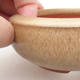 Ceramiczna miska bonsai 10 x 10 x 4 cm, kolor beżowy - 2/3