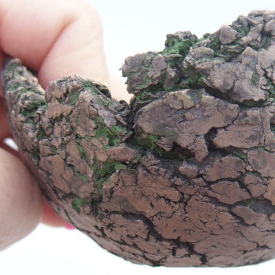 Ceramiczna skorupa 8 x 8 x 5 cm, kolor brązowo-zielony - 2