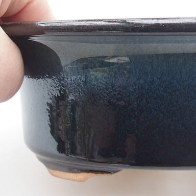 Ceramiczna miska bonsai 19 x 15,5 x 6 cm, kolor czarny - 2