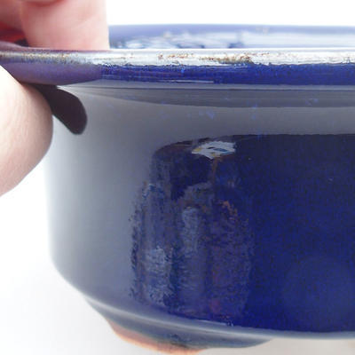 Ceramiczna miska bonsai 19 x 15,5 x 6 cm, kolor niebieski - 2