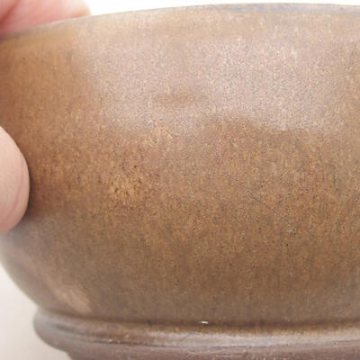 Ceramiczna miska bonsai 10,5 x 10,5 x 6 cm, kolor brązowy - 2