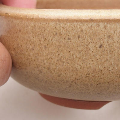Ceramiczna miska bonsai 10 x 10 x 4 cm, kolor brązowy - 2