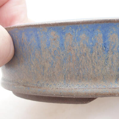 Ceramiczna miska bonsai 13 x 13 x 3,5 cm, kolor niebieski - 2